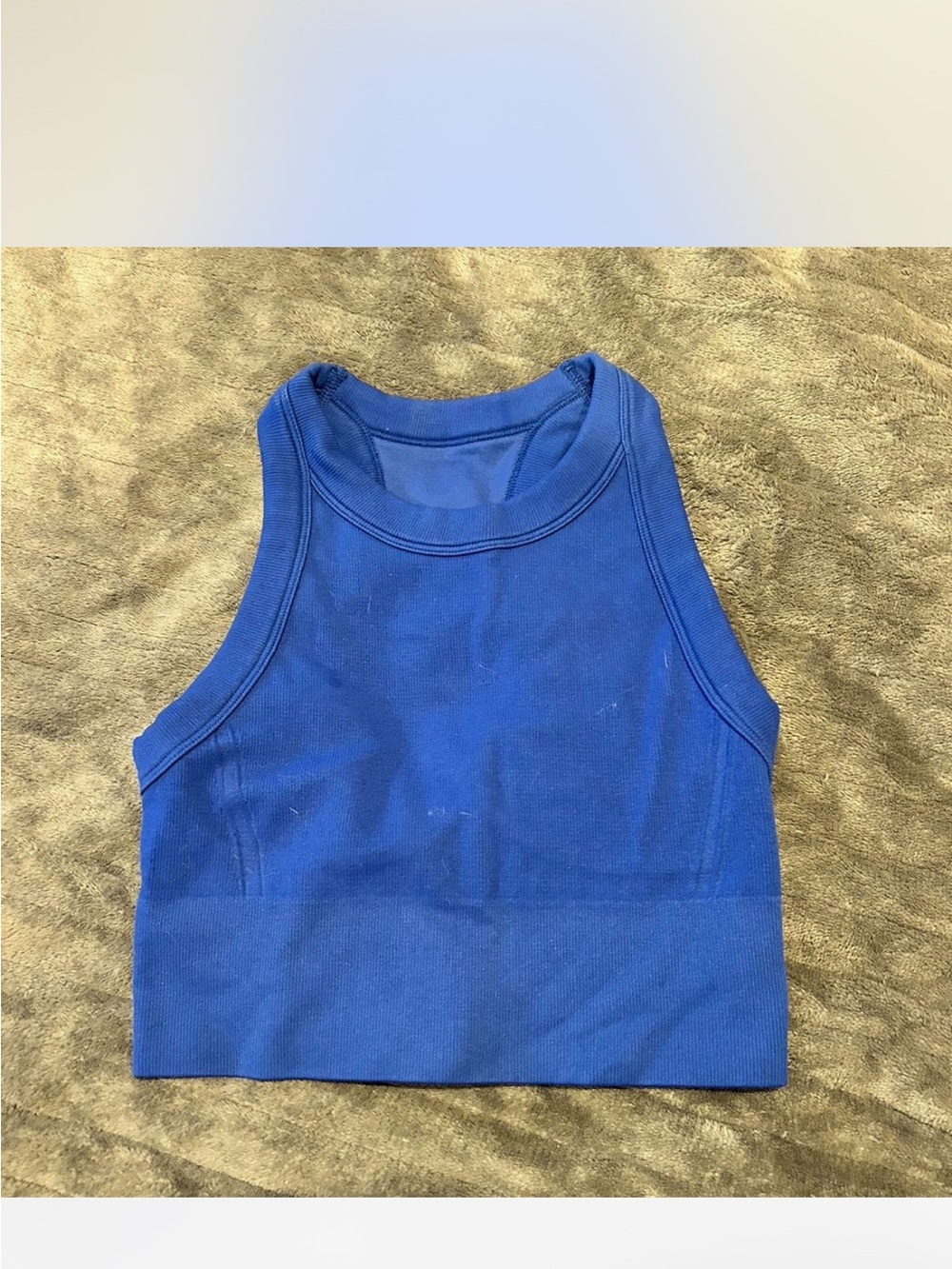 DSG Electric Blue High-Neck Crop Tank